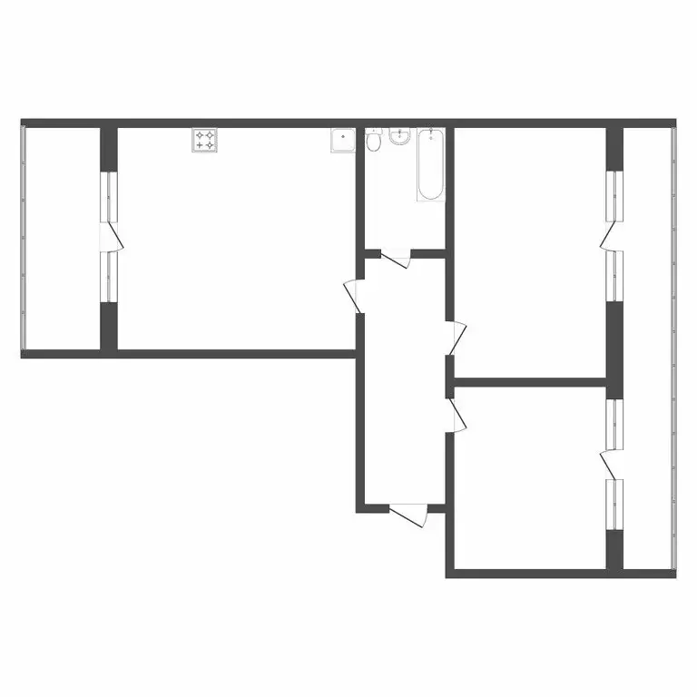 2-комнатная квартира: Тюмень, улица Малыгина, 49 (91 м) - Фото 0