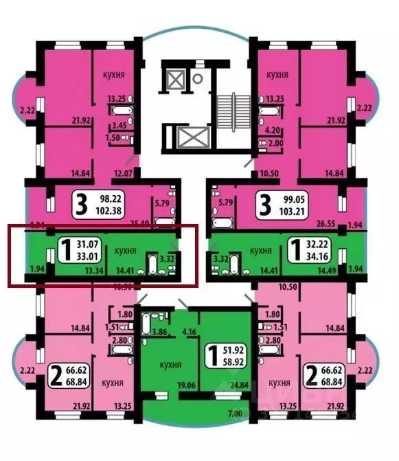 1-к кв. Красноярский край, Красноярск ул. Елены Стасовой, 40Л (33.0 м) - Фото 1