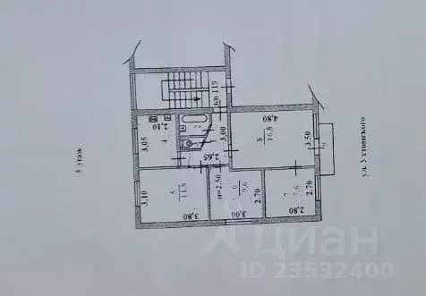 4-к кв. Пензенская область, Пенза ул. Ухтомского, 83 (60.0 м) - Фото 2