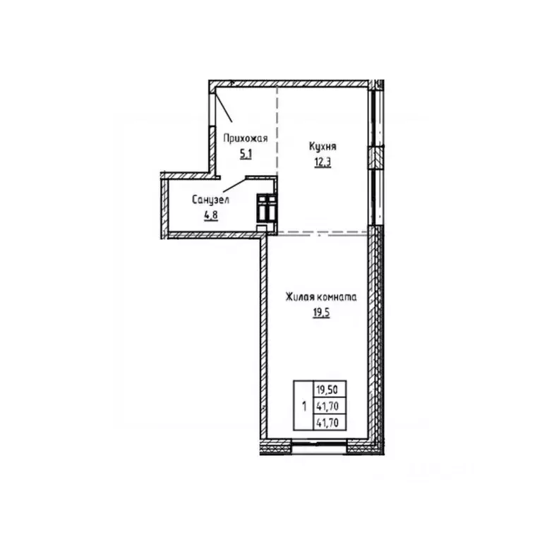 2-к кв. Приморский край, Владивосток Днепровская ул. (41.7 м) - Фото 1