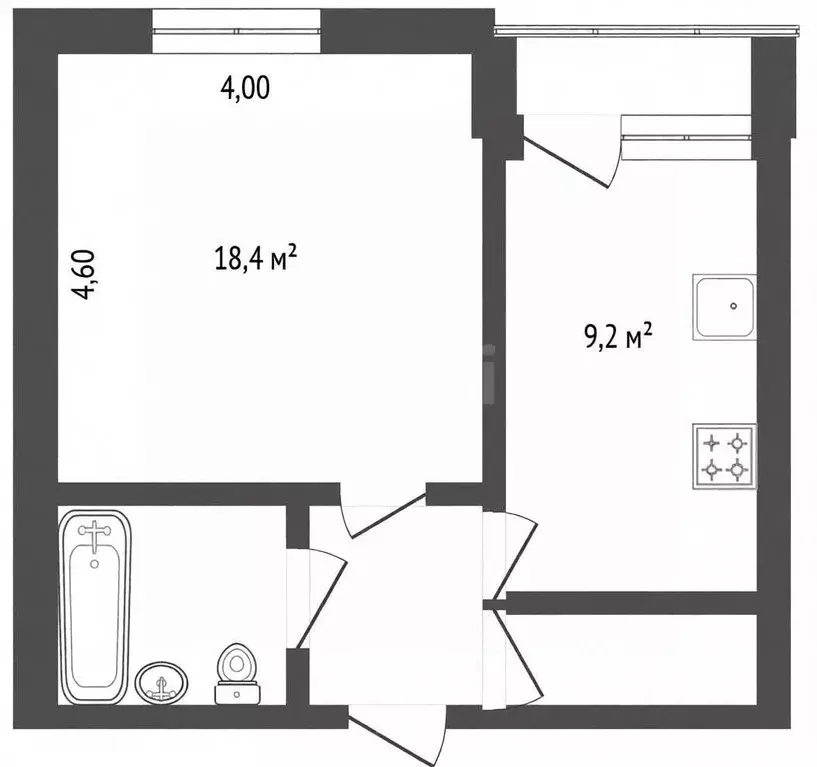 1-к кв. Ярославская область, Ярославль ул. Титова, 23 (36.3 м) - Фото 2