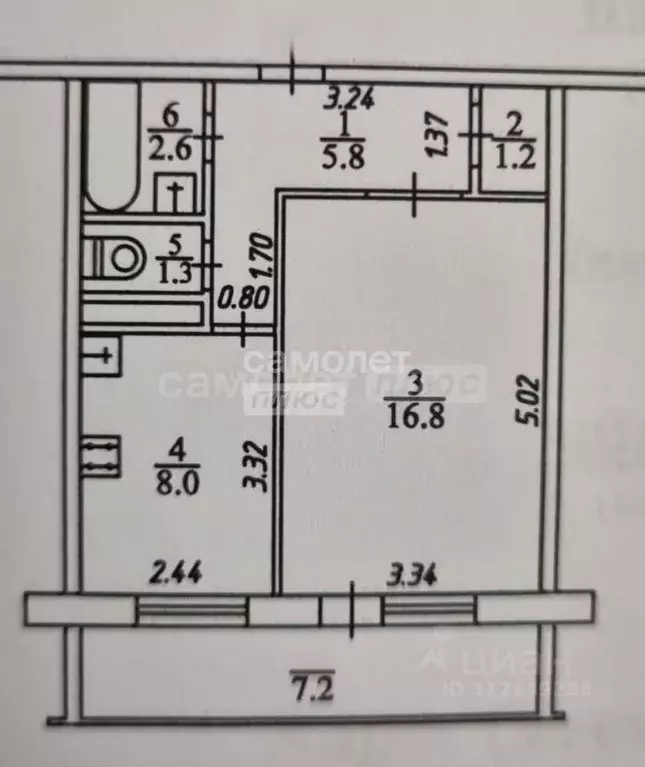 1-к кв. Калужская область, Обнинск Белкинская ул., 45 (35.7 м) - Фото 0