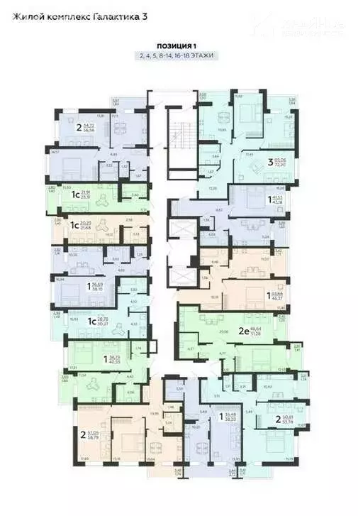 3-комнатная квартира: Воронеж, улица Независимости, 78к4 (68.3 м) - Фото 0