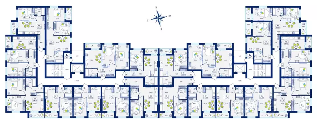 2-к кв. Калининградская область, Зеленоградск  (57.72 м) - Фото 2