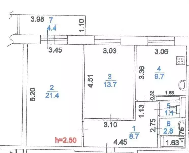 2-к кв. Краснодарский край, Краснодар Кореновская ул., 63 (57.0 м) - Фото 0
