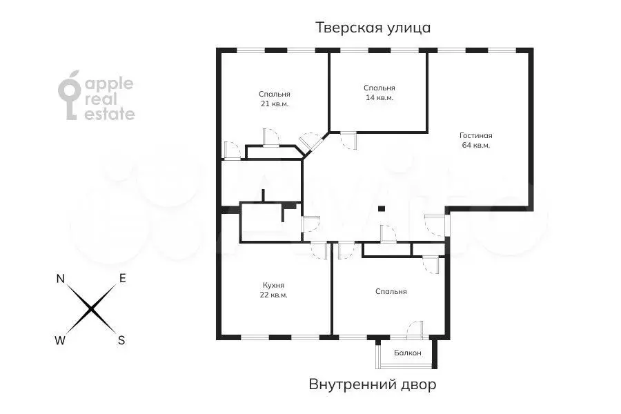 4-к. квартира, 160 м, 6/7 эт. - Фото 0