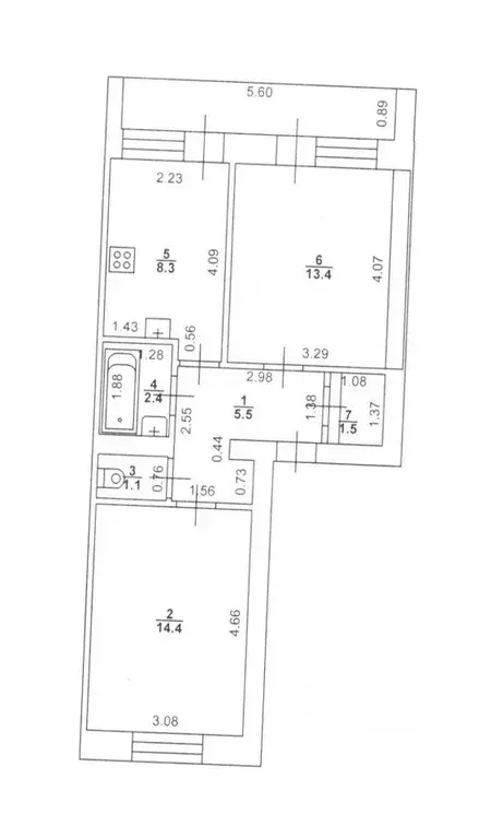 2-к кв. Саратовская область, Вольск Звездная ул., 12 (46.6 м) - Фото 1