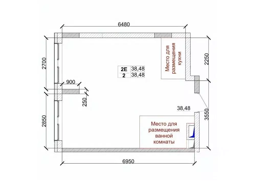 2-к кв. Кемеровская область, Кемерово ул. Дружбы, 9 (38.48 м) - Фото 0