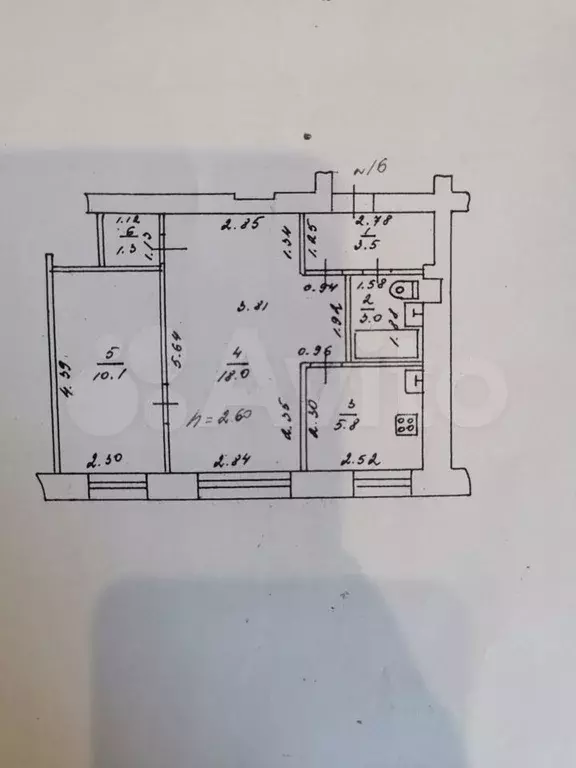 2-к. квартира, 41,7 м, 1/4 эт. - Фото 0