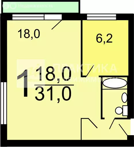 1-комнатная квартира: Мытищи, Новомытищинский проспект, 80к5 (31 м) - Фото 1