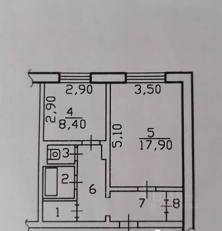 1-к кв. Белгородская область, Старый Оскол Макаренко мкр, 19 (40.0 м) - Фото 1