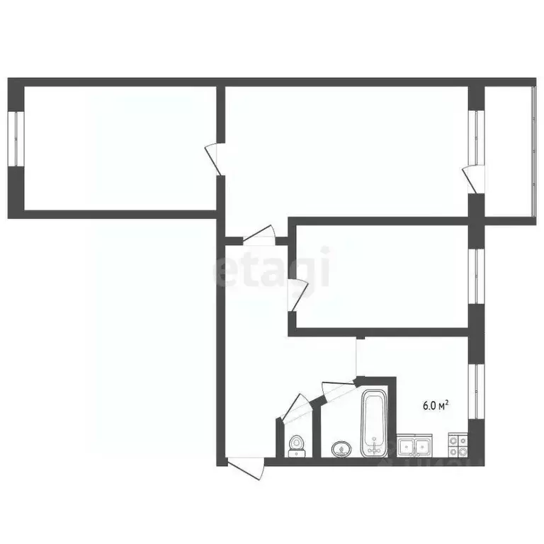 3-к кв. Самарская область, Самара просп. Карла Маркса, 440 (59.1 м) - Фото 1