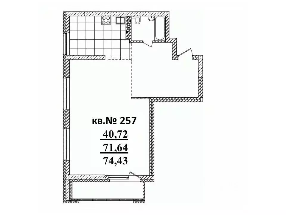 2-к кв. Новосибирская область, Новосибирск Садовая ул., 17 (74.43 м) - Фото 0