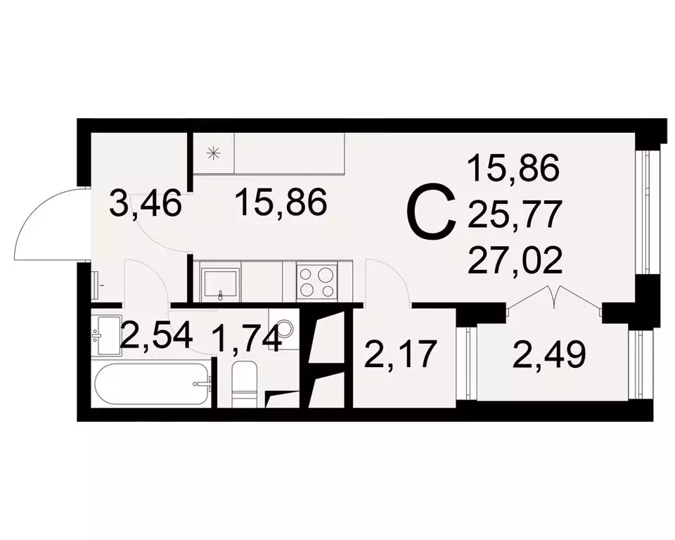 1-к кв. Тульская область, Тула Мясново мкр, Сегодня жилой комплекс ... - Фото 1
