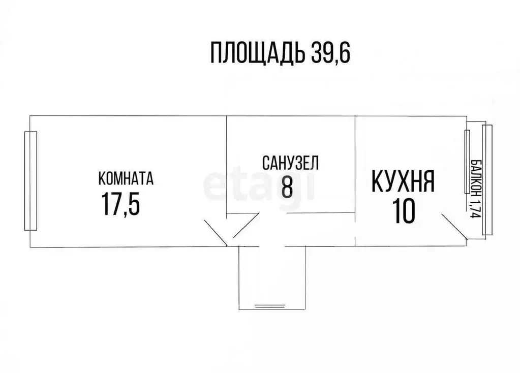 1-к кв. Брянская область, Брянск ул. Романа Брянского, 31 (37.9 м) - Фото 1