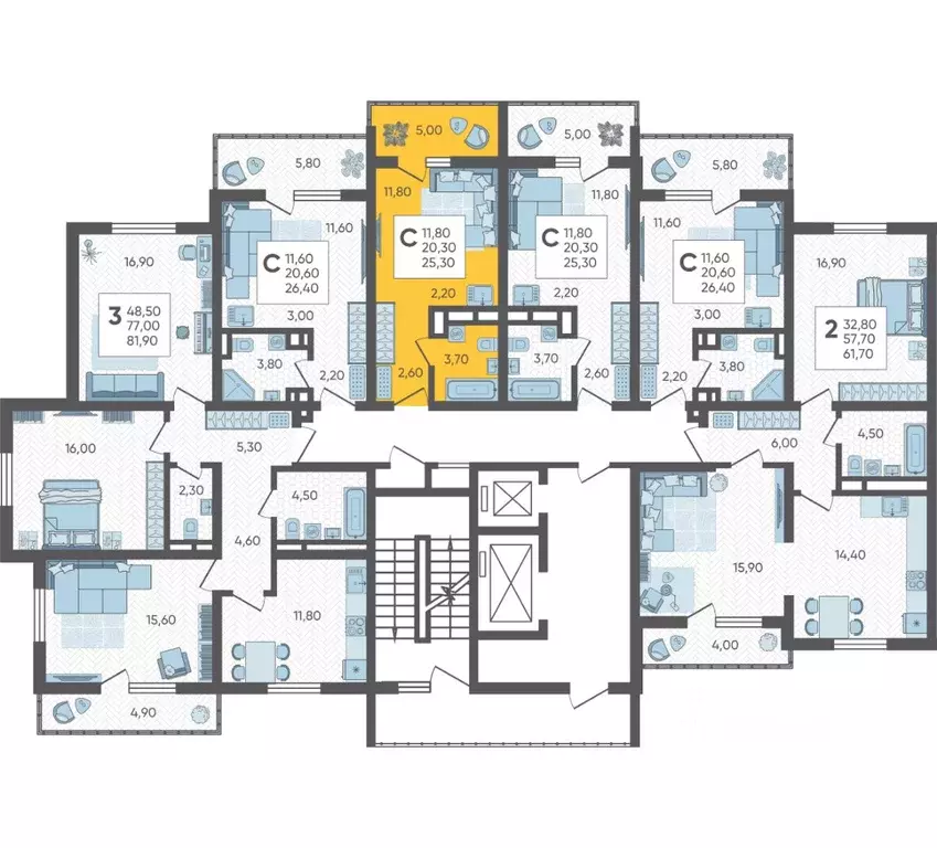 Студия Краснодарский край, Сочи городской округ Горный Квартал жилой ... - Фото 2