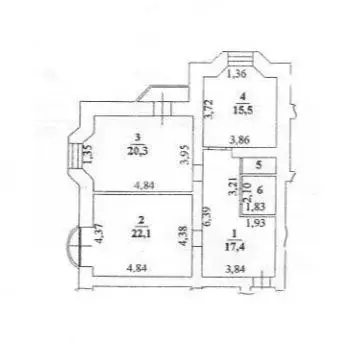 2-к кв. Липецкая область, Липецк ул. Бунина, 15 (80.7 м) - Фото 1