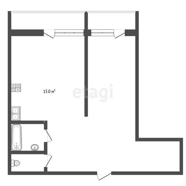 2-комнатная квартира: Ливадия, Виноградная улица, 101 (94 м) - Фото 0