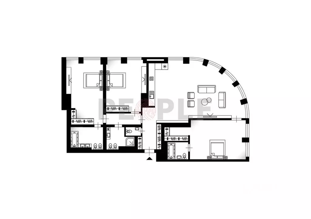 Квартира, 4 комнаты, 154.8 м - Фото 0