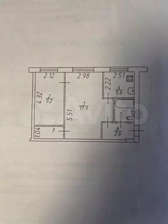 2-к. квартира, 40,3 м, 1/5 эт. - Фото 0