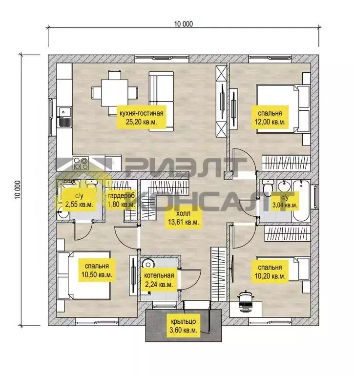 Дом в село Пушкино, Вишнёвая улица (96.84 м) - Фото 2
