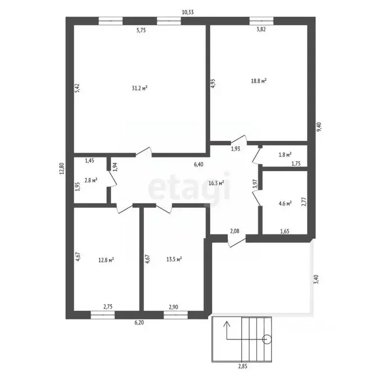 Дом в Амурская область, с. Тамбовка ул. Калининская, 113 (102 м) - Фото 2