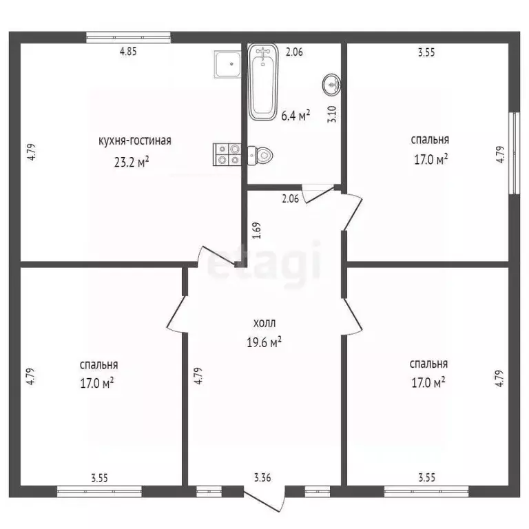 Дом в Ростовская область, Таганрог ул. Кретова (100 м) - Фото 2