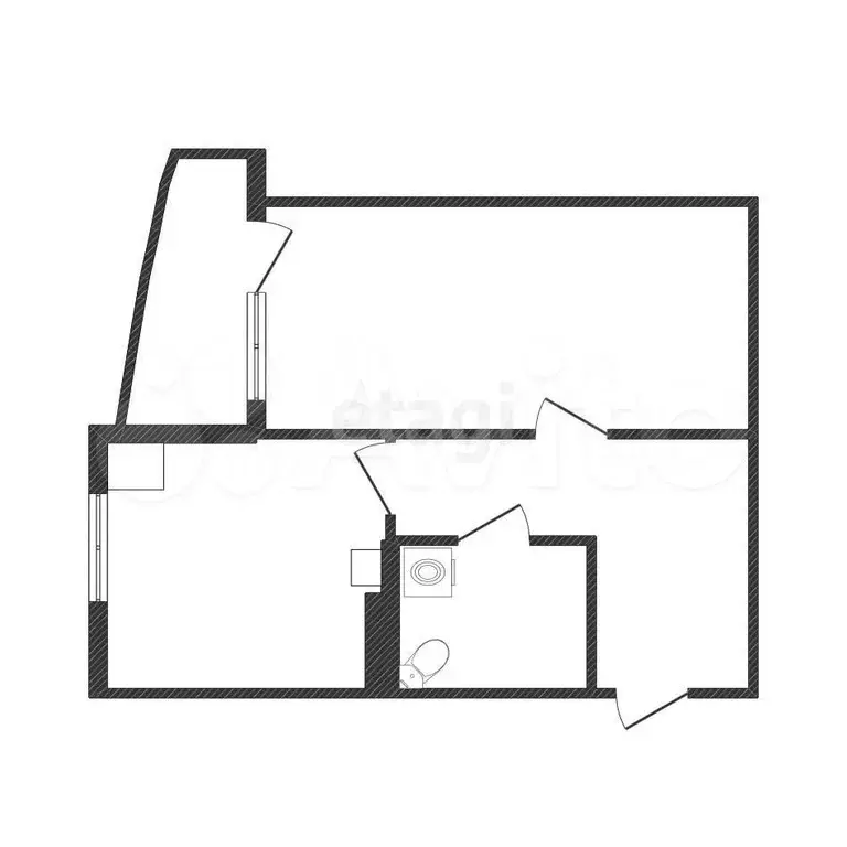 1-к. квартира, 37,1 м, 2/6 эт. - Фото 0