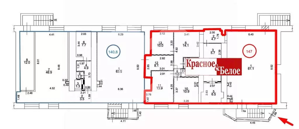 Помещение свободного назначения в Москва Шмитовский проезд, 1 (147 м) - Фото 2