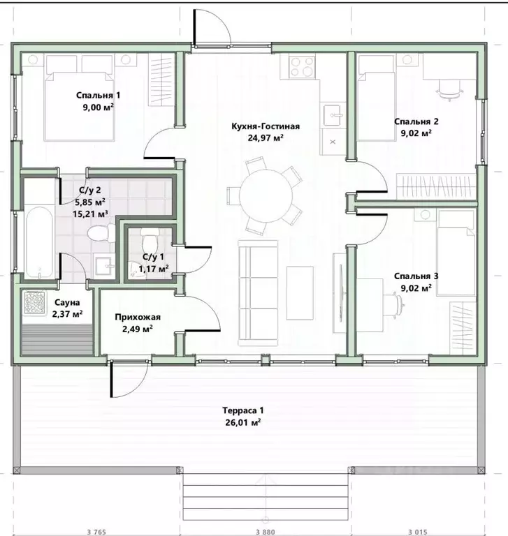 Дом в Ленинградская область, Всеволожский район, Агалатовское с/пос, ... - Фото 2