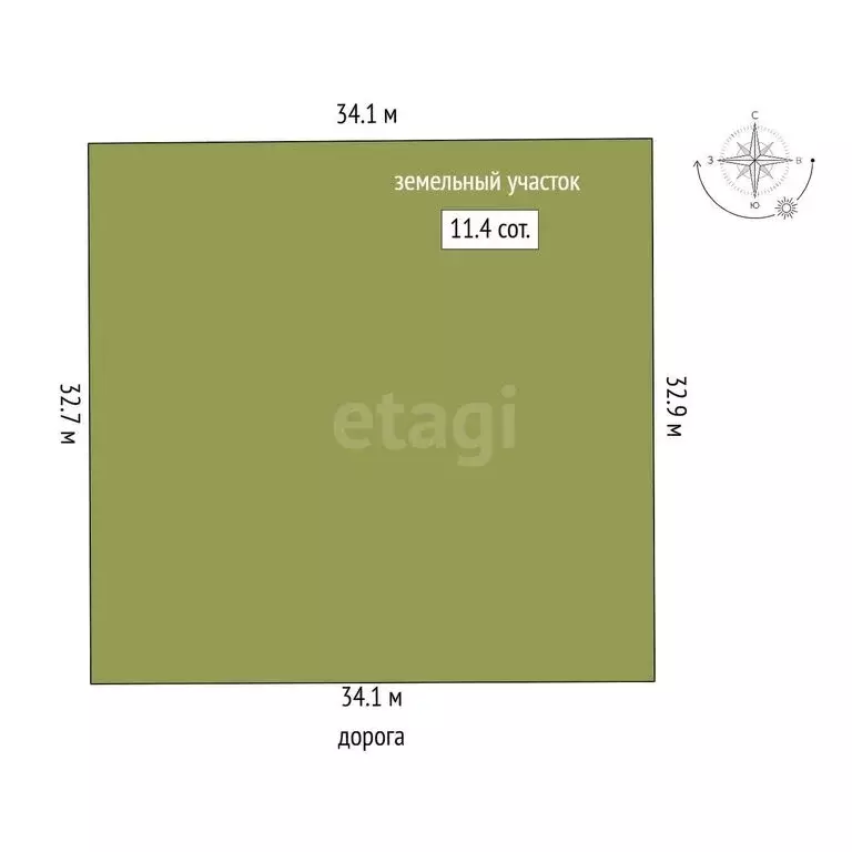 Участок в Кострома, улица Героев (11.43 м) - Фото 1