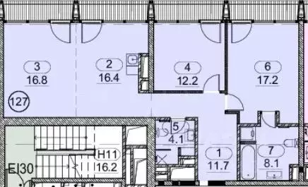 2-к кв. Москва Бакунинская ул., 5 (96.1 м) - Фото 2