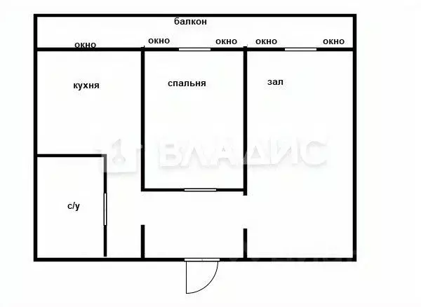 2-к кв. Приморский край, Уссурийск Ленинградская ул., 35А (46.0 м) - Фото 1