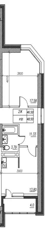 2-к кв. Приморский край, Владивосток ул. Расула Гамзатова, 5к1/3 (48.5 ... - Фото 0