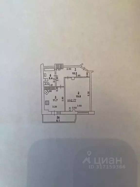 1-к кв. Ростовская область, Ростов-на-Дону Извилистая ул., 7 (50.0 м) - Фото 1