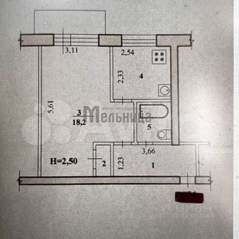 1-к кв. Волгоградская область, Волгоград Пражская ул., 17 (32.3 м) - Фото 2