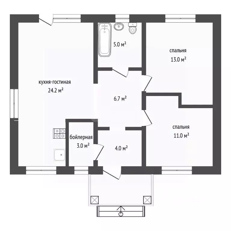 Дом в Тюменская область, Тюменский муниципальный округ, с. Каменка  ... - Фото 2