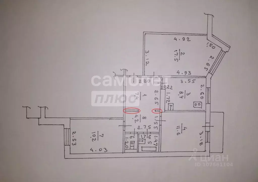 3-к кв. Липецкая область, Липецк 15-й мкр, 29 (62.0 м) - Фото 2
