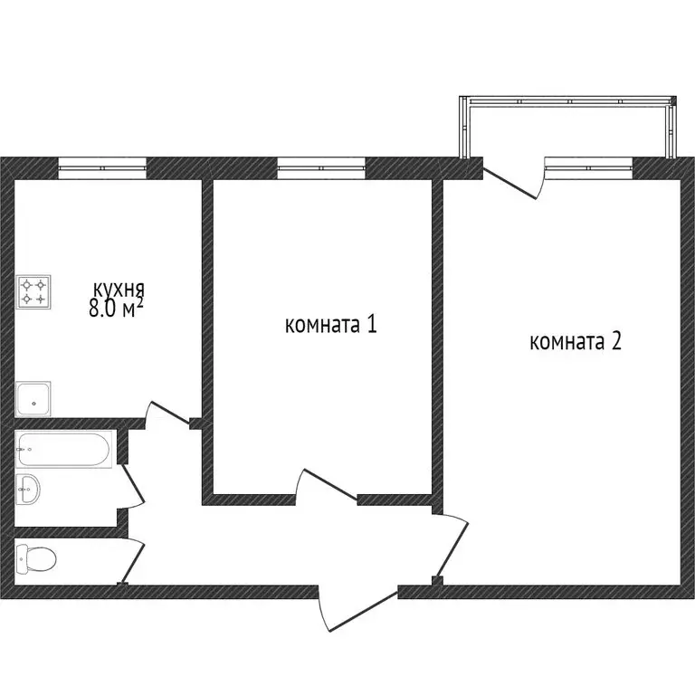 2-комнатная квартира: Ярославль, улица Серго Орджоникидзе, 22к2 (53 м) - Фото 0