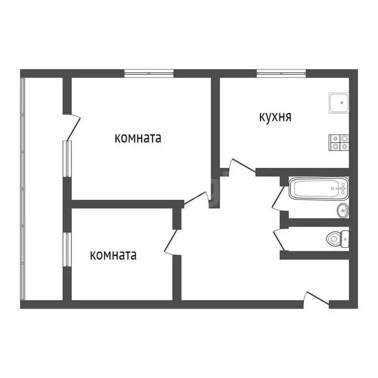 2-комнатная квартира: Тула, улица Прокудина, 2к2 (50 м) - Фото 0