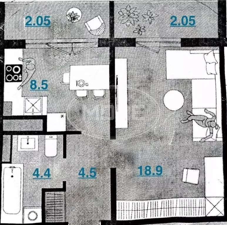 1-к кв. Калининградская область, Калининград Белгородская ул., 5 (36.0 ... - Фото 2