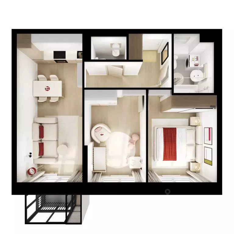 2-к кв. Московская область, Котельники Ковровый мкр, Томилинский ... - Фото 2