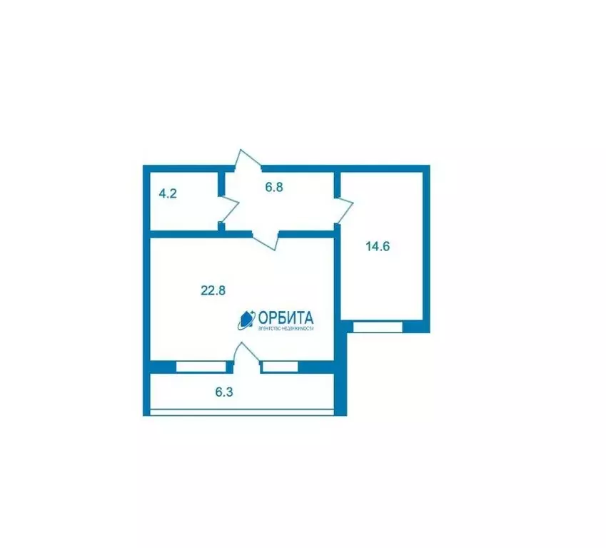 1-комнатная квартира: Тюмень, улица Прокопия Артамонова, 13 (53.7 м) - Фото 1