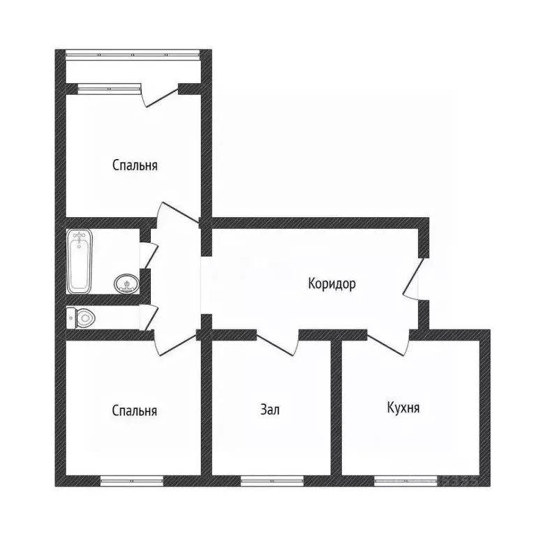 3-к кв. Алтайский край, Бийск ул. Ильи Мухачева, 228/2 (61.4 м) - Фото 2