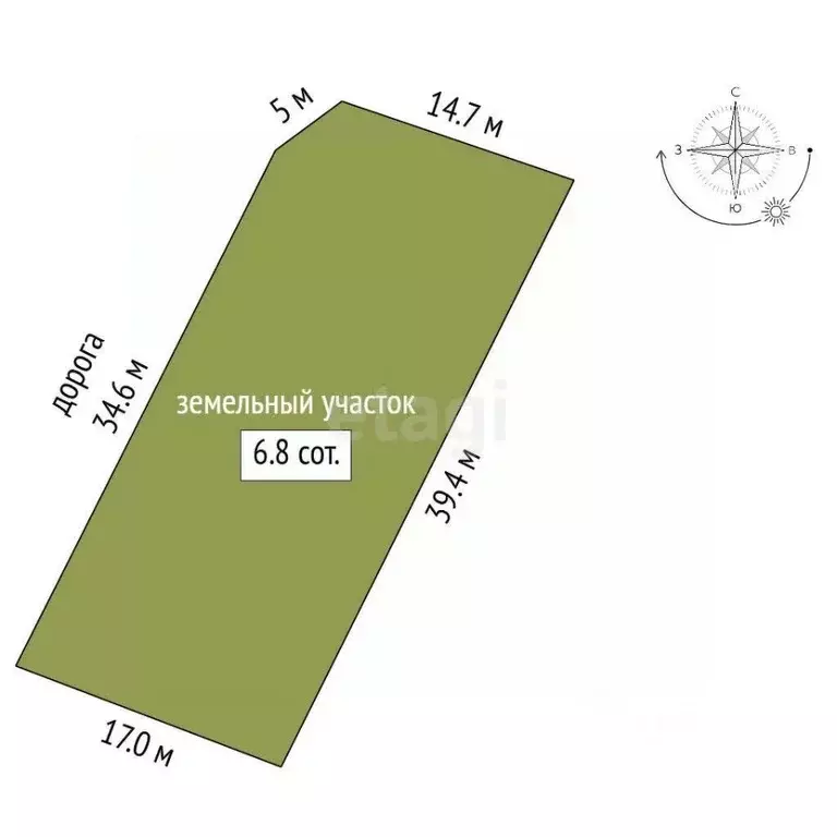 Участок в Саха (Якутия), Якутск Островок СОТ, 50/1Д (6.8 сот.) - Фото 1