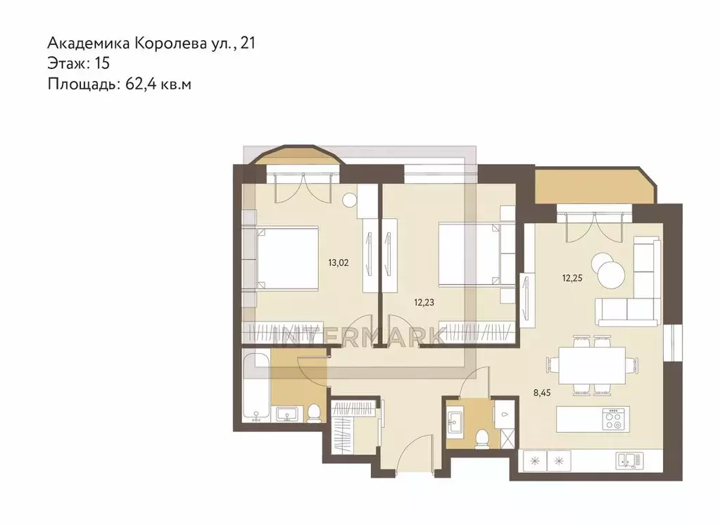 3-к кв. Москва ул. Академика Королева, 21 (62.4 м) - Фото 2