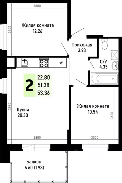 2-к кв. Краснодарский край, Анапа муниципальный округ, Нижняя ... - Фото 0