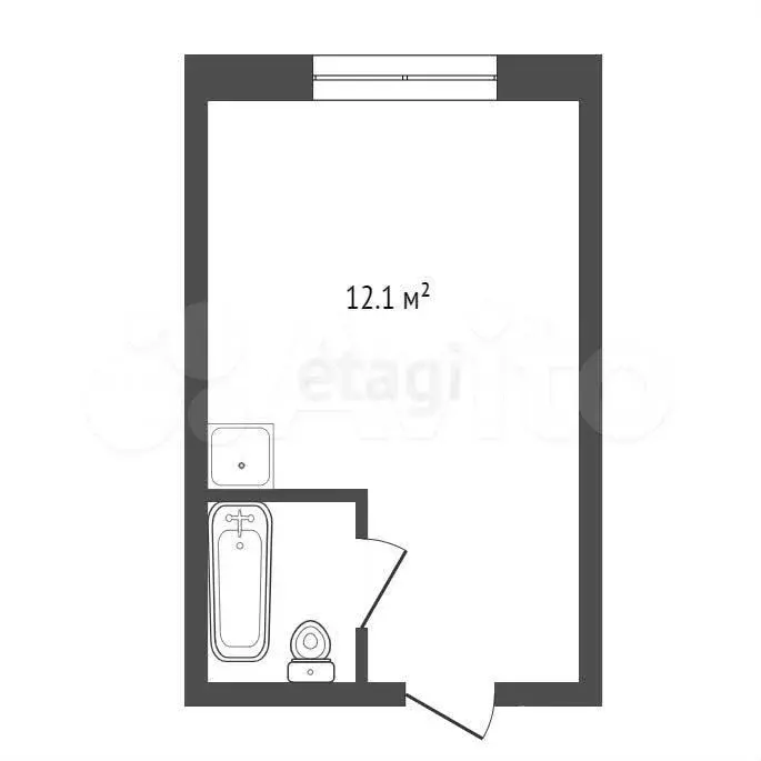Квартира-студия, 12,1 м, 4/9 эт. - Фото 0