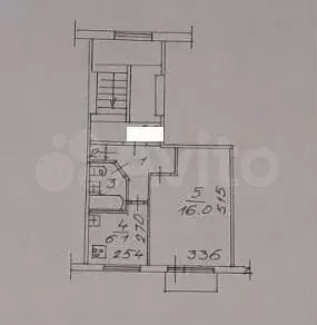 1-к. квартира, 30,9 м, 5/5 эт. - Фото 0