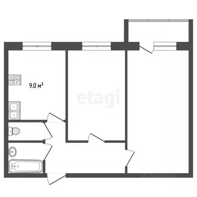 2-к кв. Владимирская область, Муром Меленковская ул., 5 (53.1 м) - Фото 2